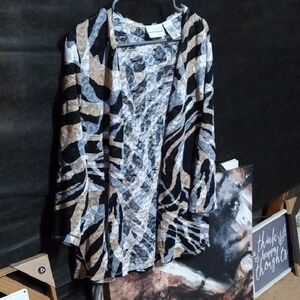 Alfred Dunner Multicolor Lace Blouse